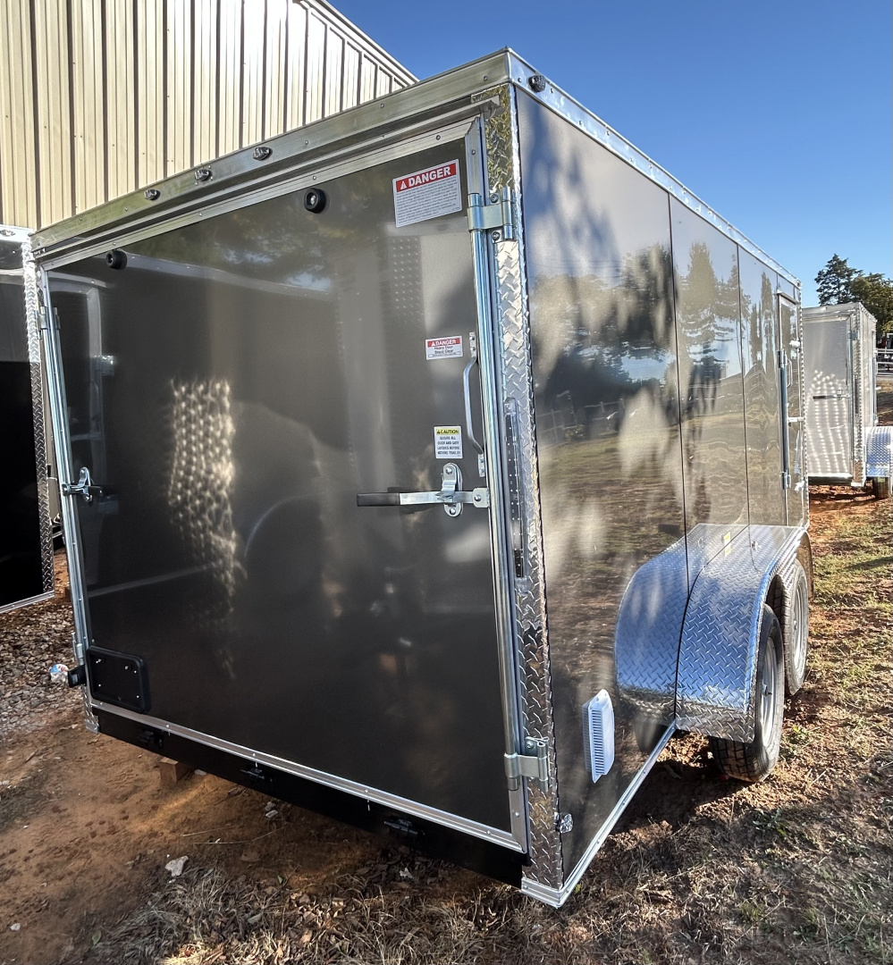 New 2026 Family Trailer 7x16 Tandem Axles Cargo / Enclosed Trailer-Screwless Exterior-Blackout Pkg-Rear Spoiler