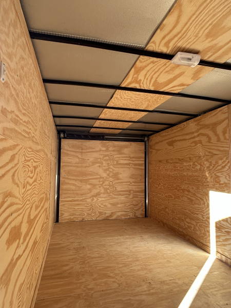 New 2026 Family Trailer 7x16 Tandem Axles Cargo / Enclosed Trailer-Screwless Exterior-Blackout Pkg-Rear Spoiler