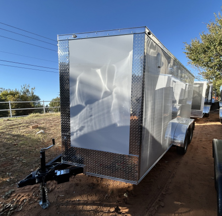 New 2026 Family Trailer 7x14 Tandem Axles Cargo / Enclosed Trailer-Screwless Exterior- Basic Pkg