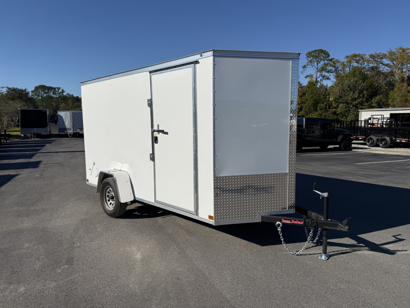 New TX6X12SA TEXAS TRAILERS 6' X 12' CARGO / ENCLOSED TRAILER W/DOUBLE REAR DOORS & SIDE DOOR