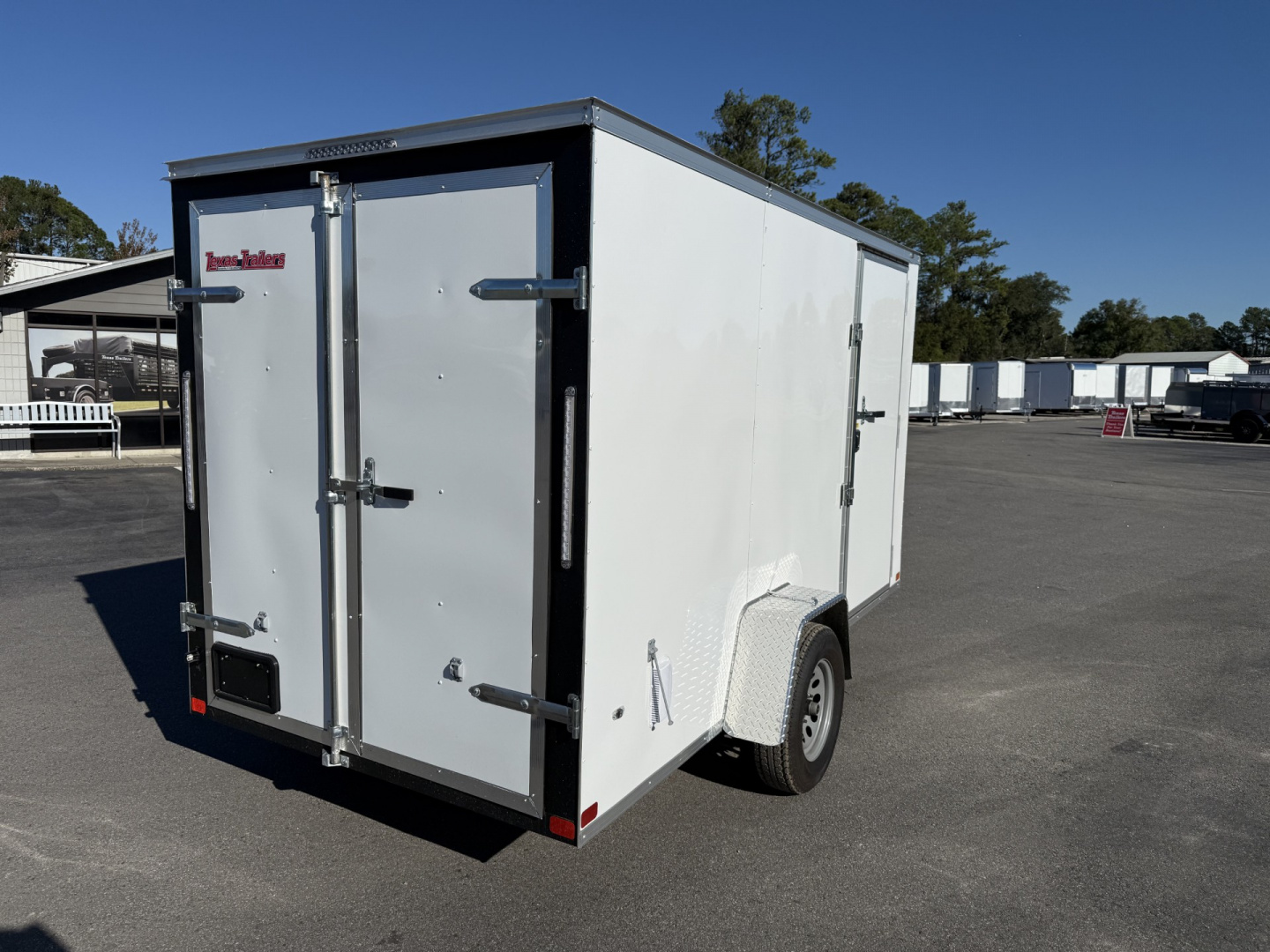 New TX6X12SA TEXAS TRAILERS 6' X 12' CARGO / ENCLOSED TRAILER W/DOUBLE REAR DOORS & SIDE DOOR