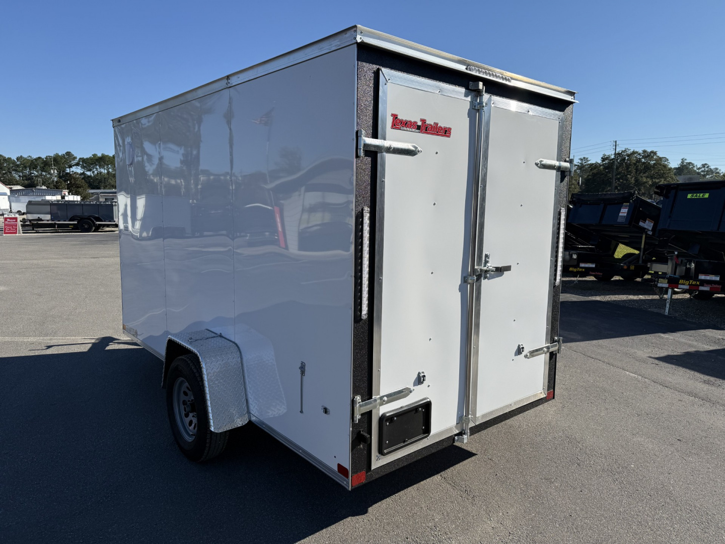 New TX6X12SA TEXAS TRAILERS 6' X 12' CARGO / ENCLOSED TRAILER W/DOUBLE REAR DOORS & SIDE DOOR