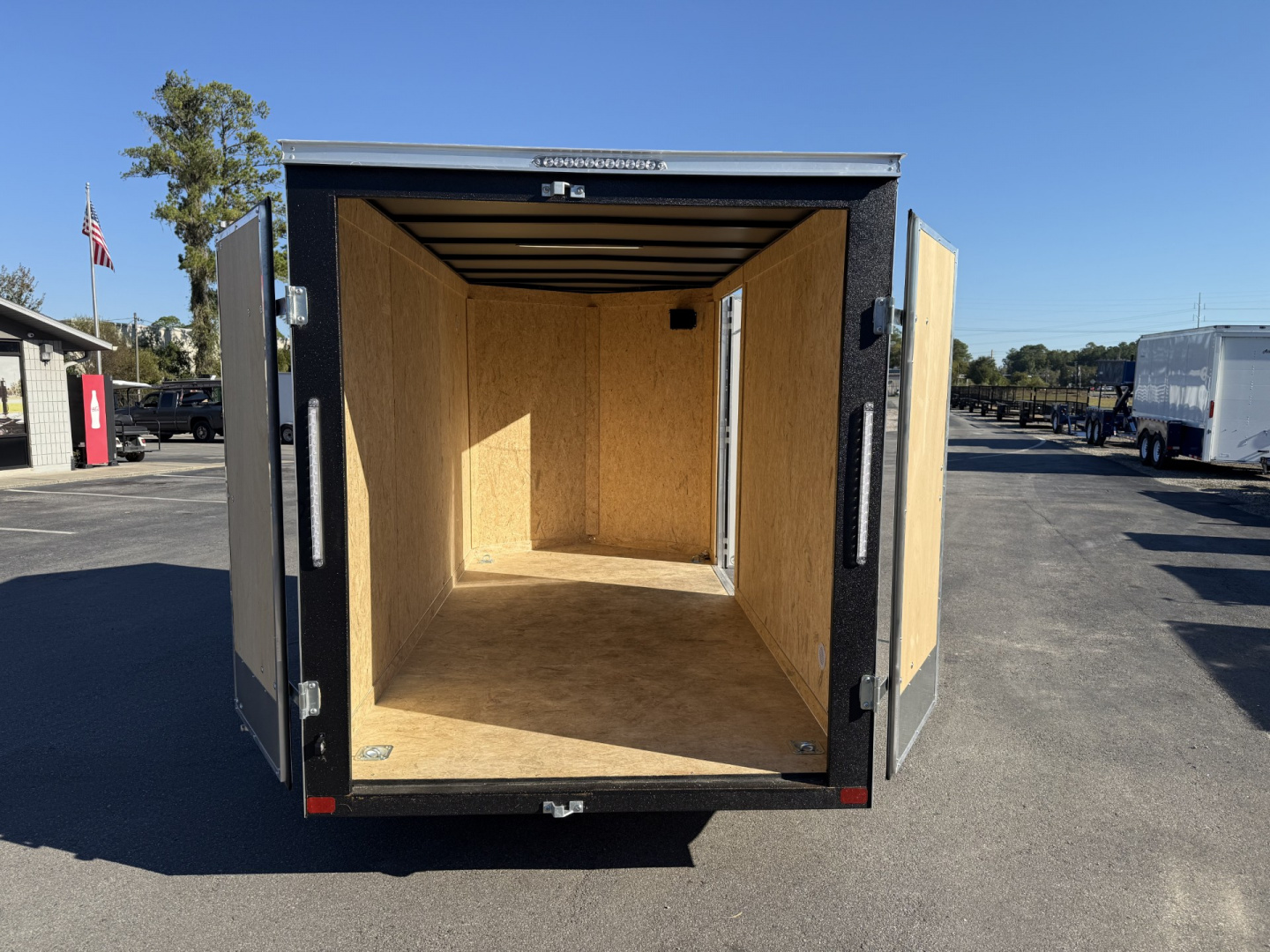 New TX6X12SA TEXAS TRAILERS 6' X 12' CARGO / ENCLOSED TRAILER W/DOUBLE REAR DOORS & SIDE DOOR