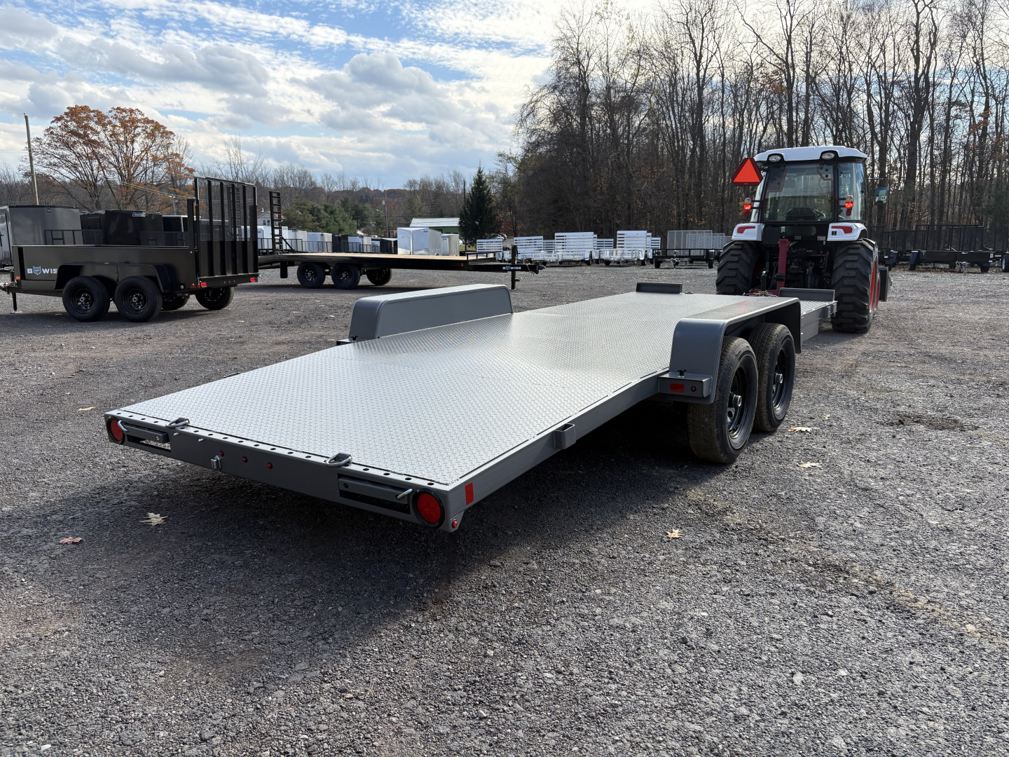 New 2026 BWISE CH10 82x20 10K Full Steel Deck Car Hauler Car Hauler w/Removable Fenders