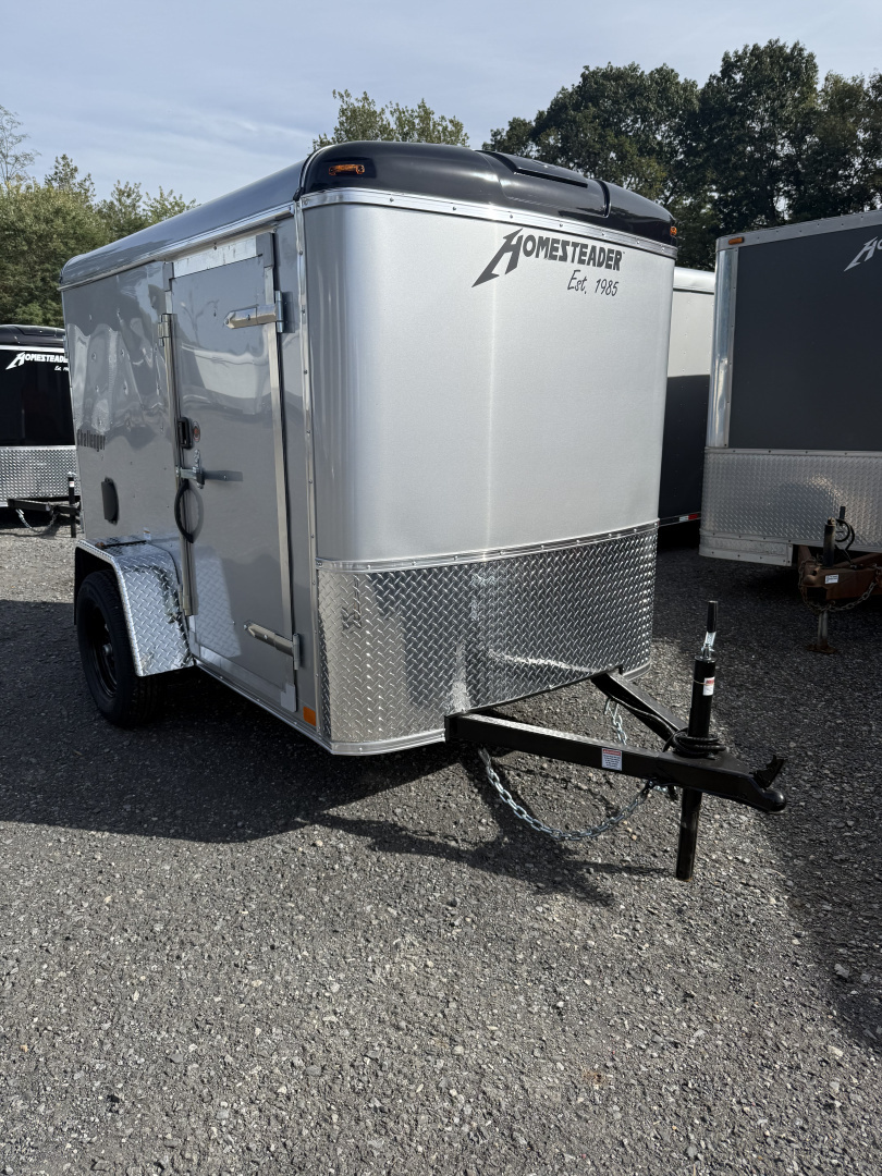 New 2026 Homesteader 5x8 SWING Door Cargo - SILVER