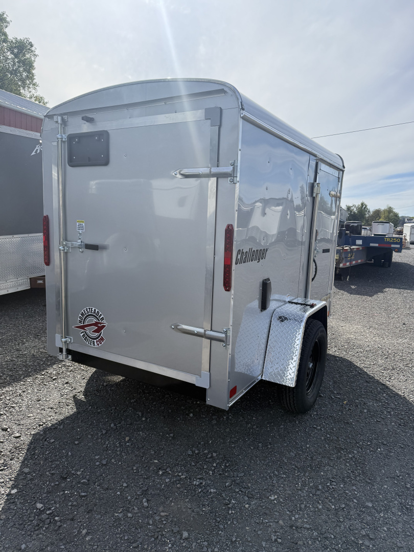 New 2026 Homesteader 5x8 SWING Door Cargo - SILVER