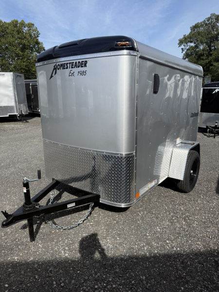 New 2026 Homesteader 5x8 SWING Door Cargo - SILVER