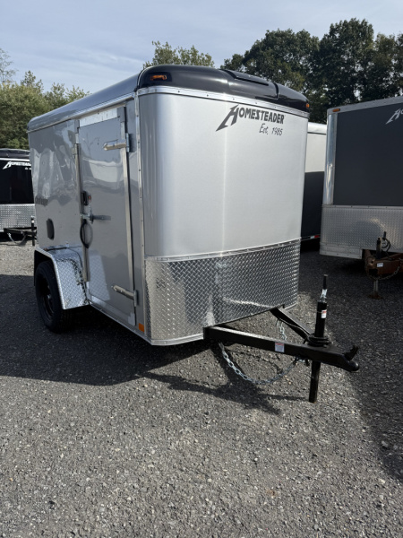 New 2026 Homesteader 5x8 SWING Door Cargo - SILVER