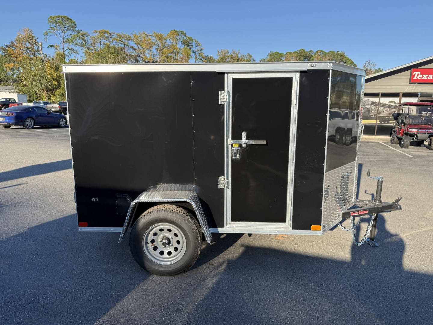 New TX5X8SA TEXAS TRAILERS 5' X 8' CARGO / ENCLOSED TRAILER W/REAR RAMP DOOR & SIDE DOOR