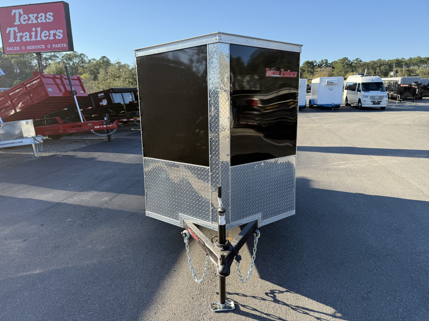 New TX5X8SA TEXAS TRAILERS 5' X 8' CARGO / ENCLOSED TRAILER W/REAR RAMP DOOR & SIDE DOOR