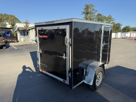 New TX5X8SA TEXAS TRAILERS 5' X 8' CARGO / ENCLOSED TRAILER W/REAR RAMP DOOR & SIDE DOOR