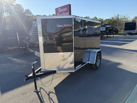 New TX5X8SA TEXAS TRAILERS 5' X 8' CARGO / ENCLOSED TRAILER W/REAR RAMP DOOR & SIDE DOOR