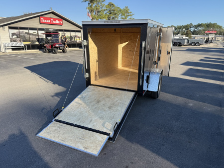 New TX5X8SA TEXAS TRAILERS 5' X 8' CARGO / ENCLOSED TRAILER W/REAR RAMP DOOR & SIDE DOOR