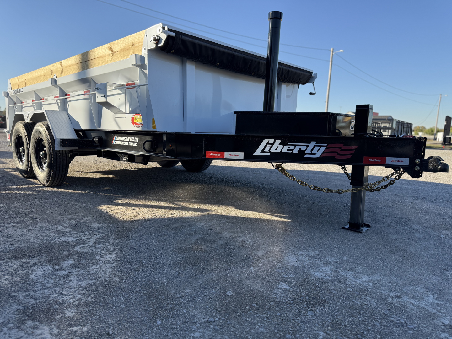 New 2026 Liberty LD14K83x14 Two-Tone Telescopic Hoist Dump Trailer w/ 14 Ply Tire Upg. and Hydraulic Tongue Jack