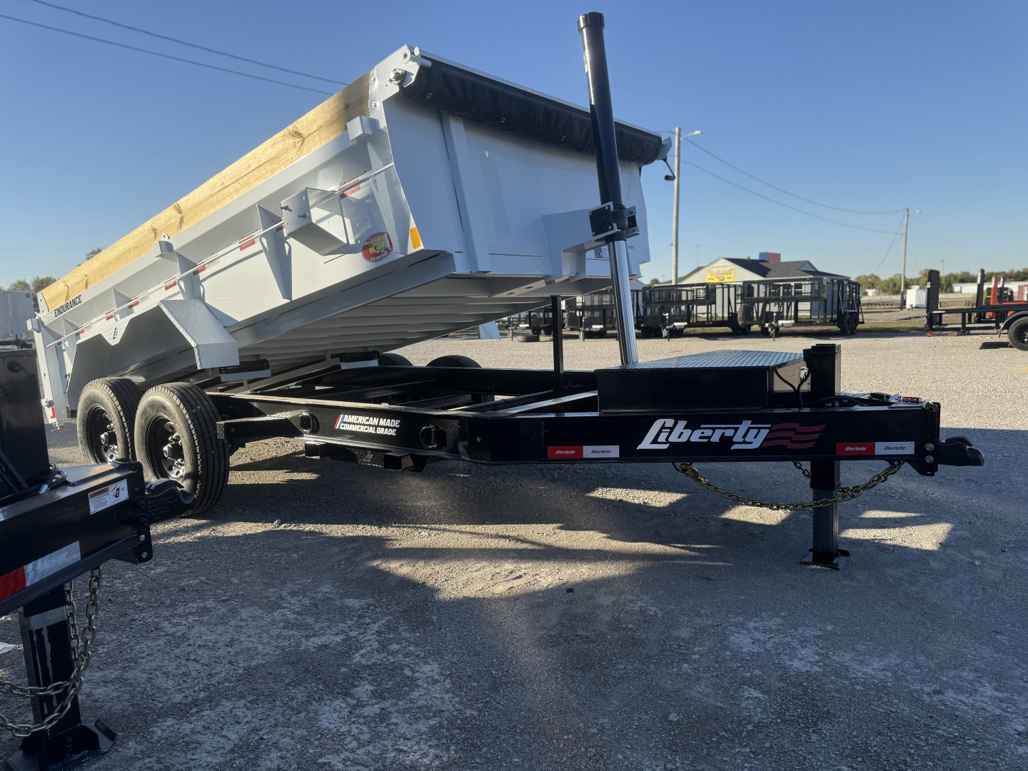 New 2026 Liberty LD14K83x14 Two-Tone Telescopic Hoist Dump Trailer w/ 14 Ply Tire Upg. and Hydraulic Tongue Jack