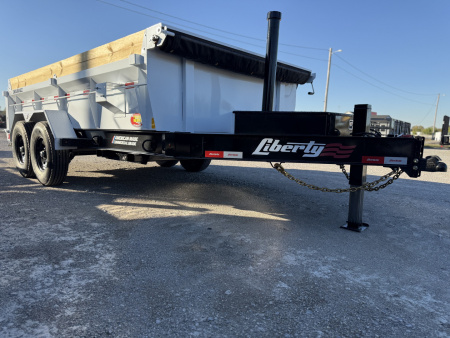 New 2026 Liberty LD14K83x14 Two-Tone Telescopic Hoist Dump Trailer w/ 14 Ply Tire Upg. and Hydraulic Tongue Jack