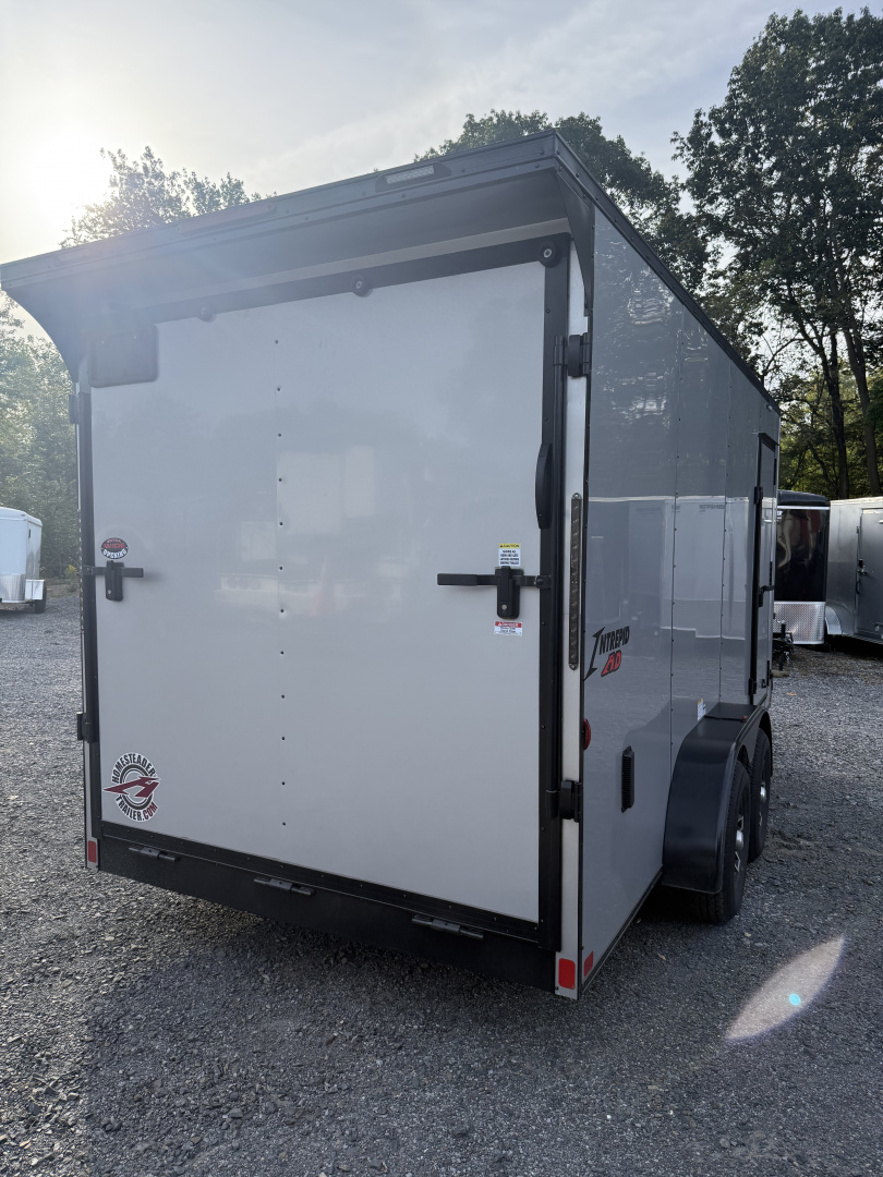 New 2026 Homesteader 7x16IH V-Nose - 7' Interior - SILVER - UTV OPTIONS