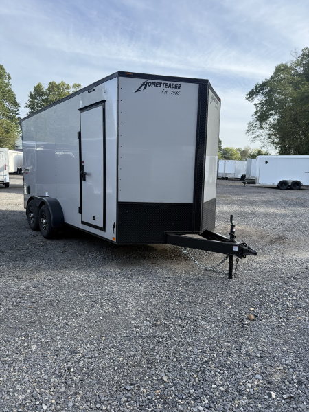 New 2026 Homesteader 7x16IH V-Nose - 7' Interior - SILVER - UTV OPTIONS