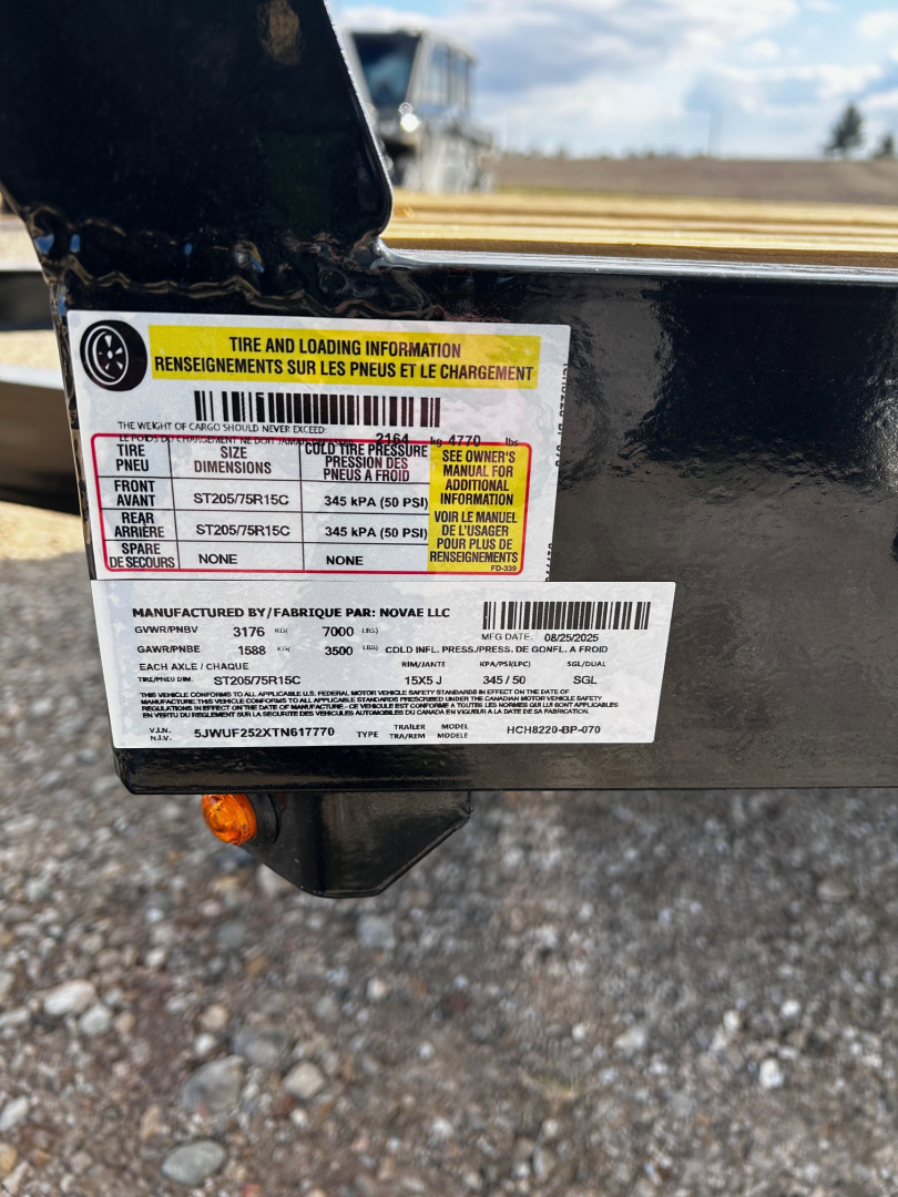 New 2026 H&H Trailers 82"X20' 7k gvwr Slide-Out ramps Car / Racing Trailer