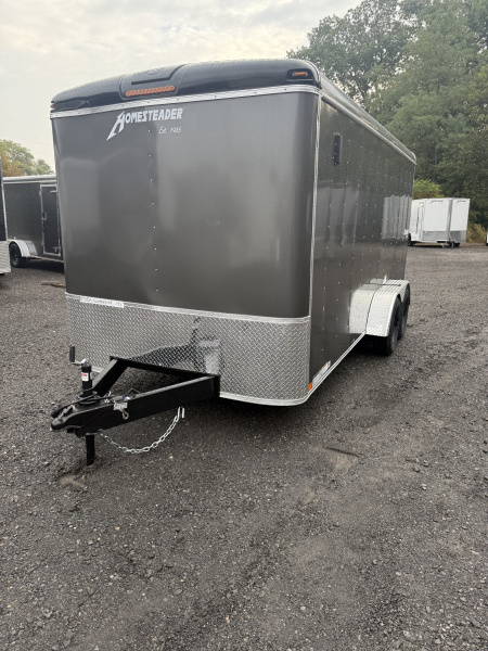 New 2026 Homesteader 7x16 Cargo Trailer - Swing Door - GRAY