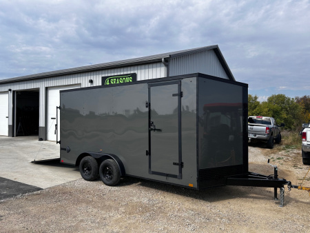 New 2026 Discovery Trailers 7.5x16 Blackout Package .080 exterior skins Cargo / Enclosed Trailer