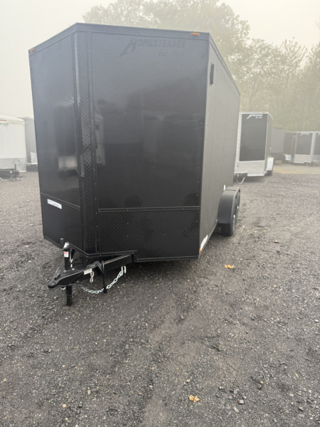 New 2026 Homesteader 7x14IT V-Nose - 7' Interior - BLACK - BLACK OUT PKG - ALUM. WHEELS