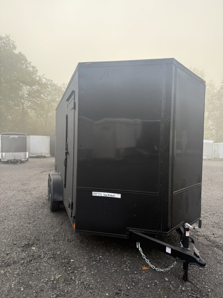 New 2026 Homesteader 7x14IT V-Nose - 7' Interior - BLACK - BLACK OUT PKG - ALUM. WHEELS