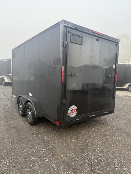 New 2026 Homesteader 7x14IT V-Nose - 7' Interior - BLACK - BLACK OUT PKG - ALUM. WHEELS