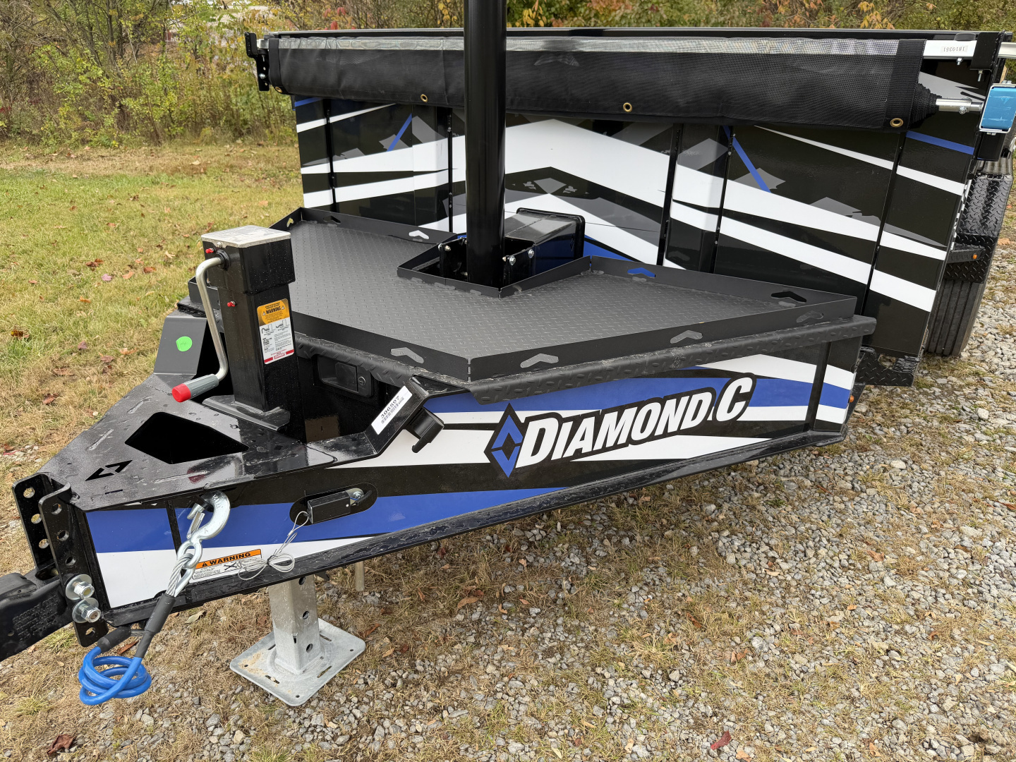 New 2026 Diamond C LPT207 TELESCOPIC DUMP TRAILER 14’ DIRTY GRAPHIX WRAP WIRELESS REMPTE