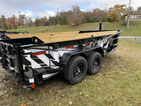 New 2026 Diamond C LPT207 TELESCOPIC DUMP TRAILER 14’ DIRTY GRAPHIX WRAP WIRELESS REMPTE