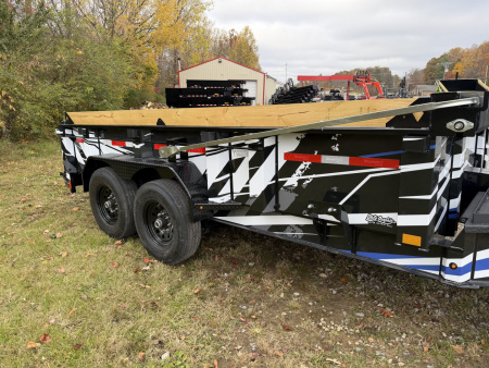 New 2026 Diamond C LPT207 TELESCOPIC DUMP TRAILER 14’ DIRTY GRAPHIX WRAP WIRELESS REMPTE