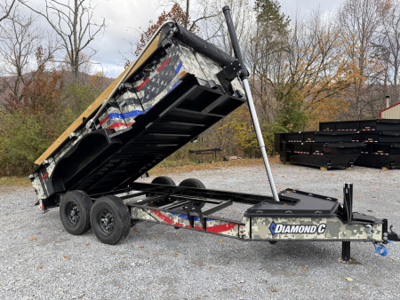 New 2026 Diamond C LPT207 TELESCOPIC DUMP TRAILER 14’ DIRTY GRAPHIX WRAP PACESETTER SPECIAL EDITION