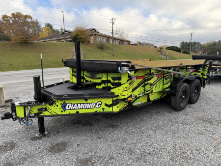 New 2026 Diamond C LPT207 TELESCOPIC DUMP TRAILER 14’ PACESETTER SPECIAL 40 YEAR DIRTY GRAPHIX WRAP