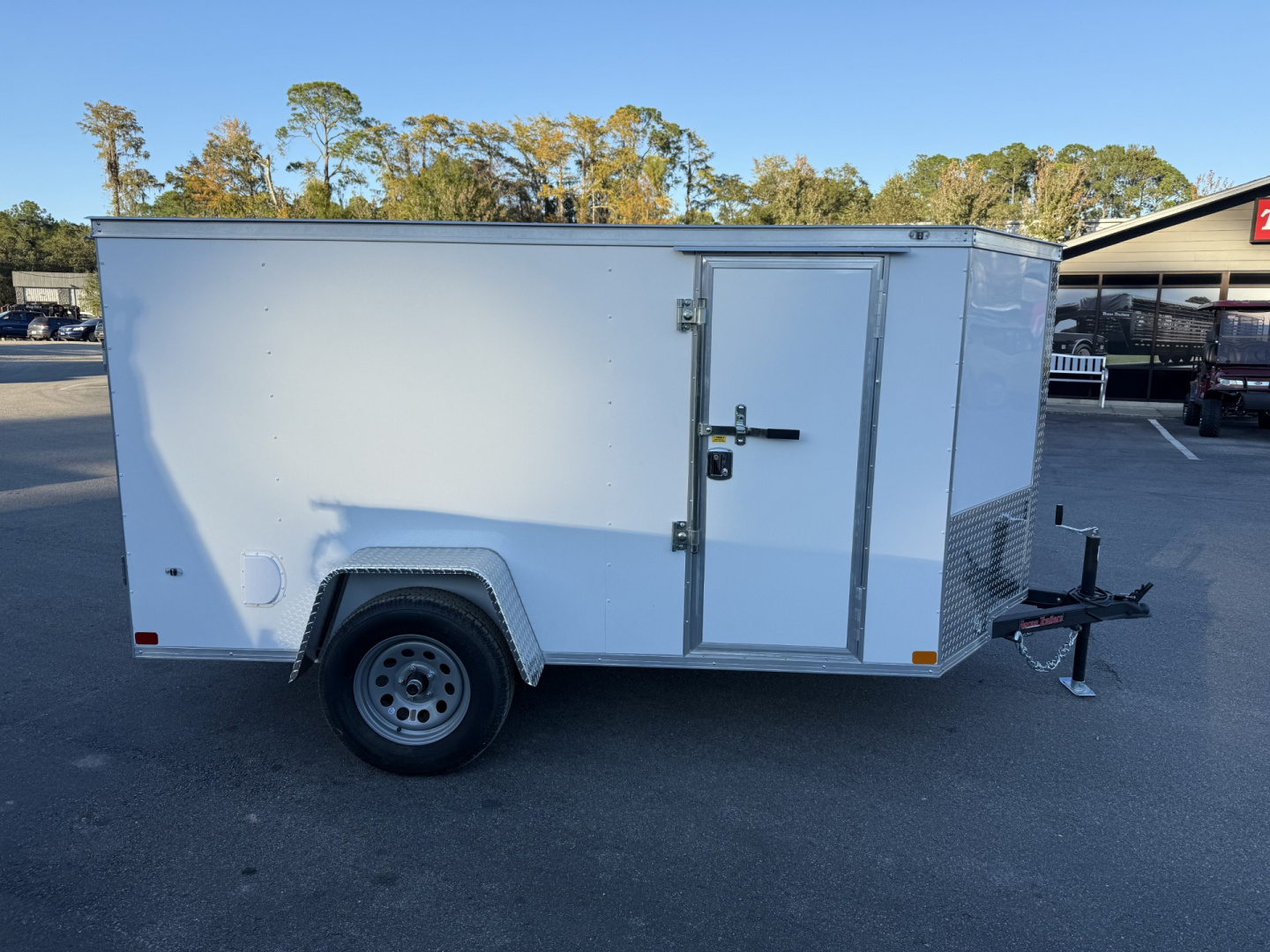 New TX5X10SA TEXAS TRAILERS 5' X 10' CARGO / ENCLOSED TRAILER W/REAR RAMP DOOR & SIDE DOOR