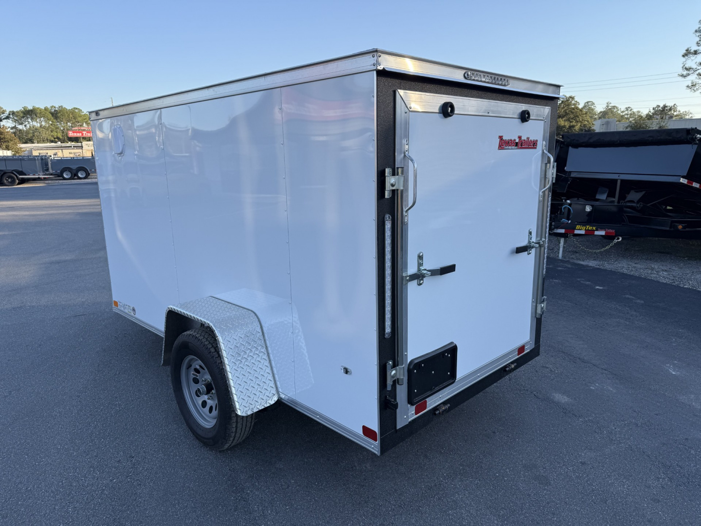 New TX5X10SA TEXAS TRAILERS 5' X 10' CARGO / ENCLOSED TRAILER W/REAR RAMP DOOR & SIDE DOOR
