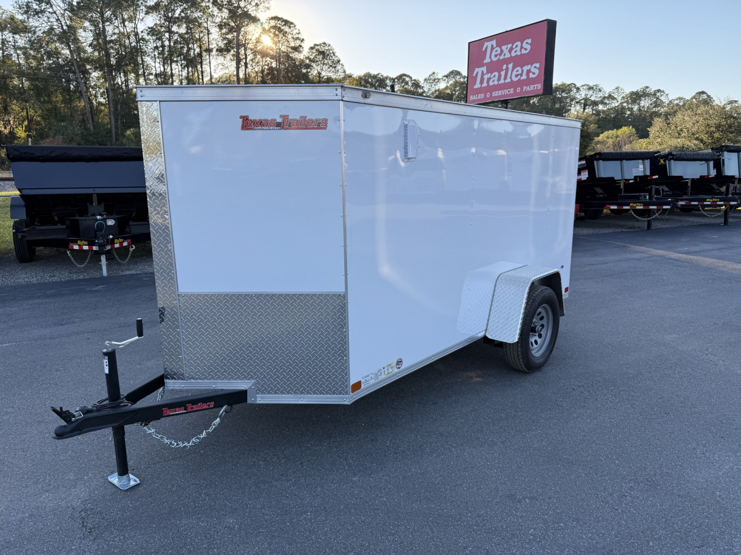 New TX5X10SA TEXAS TRAILERS 5' X 10' CARGO / ENCLOSED TRAILER W/REAR RAMP DOOR & SIDE DOOR