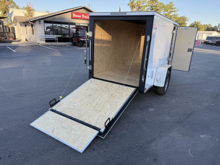 New TX5X10SA TEXAS TRAILERS 5' X 10' CARGO / ENCLOSED TRAILER W/REAR RAMP DOOR & SIDE DOOR