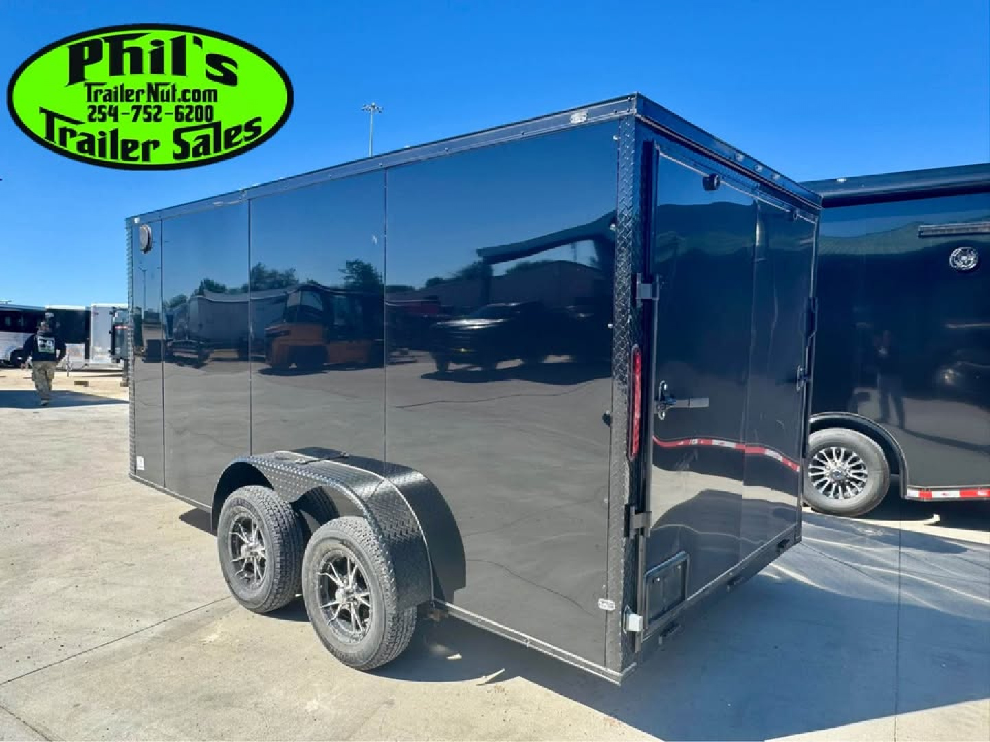 New 2025 7X14 Cargo / Enclosed Trailer ALUMINUM WHEELS & SCREWLESS .080 EXTERIOR