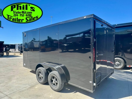 New 2025 7X14 Cargo / Enclosed Trailer ALUMINUM WHEELS & SCREWLESS .080 EXTERIOR