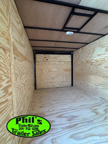 New 2025 7X14 Cargo / Enclosed Trailer ALUMINUM WHEELS & SCREWLESS .080 EXTERIOR