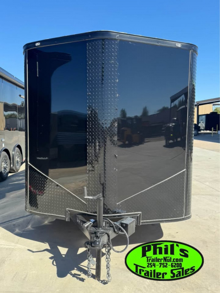 New 2025 7X14 Cargo / Enclosed Trailer ALUMINUM WHEELS & SCREWLESS .080 EXTERIOR
