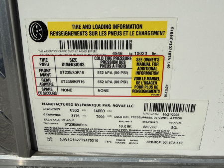 New 2026 Sure-Trac 8.5x18 Contractor Pro 14K Double Rear Door Cargo / Enclosed Trailer