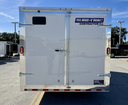 New 2026 Sure-Trac 8.5x18 Contractor Pro 14K Double Rear Door Cargo / Enclosed Trailer