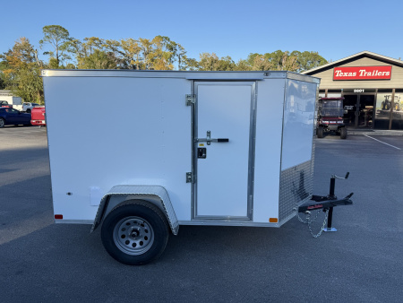 New TX5X8SA TEXAS TRAILERS 5' X 8' CARGO / ENCLOSED TRAILER W/REAR RAMP DOOR & SIDE DOOR