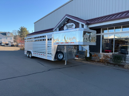 New Featherlite 8' x 24' Livestock Gooseneck Trailer 16K