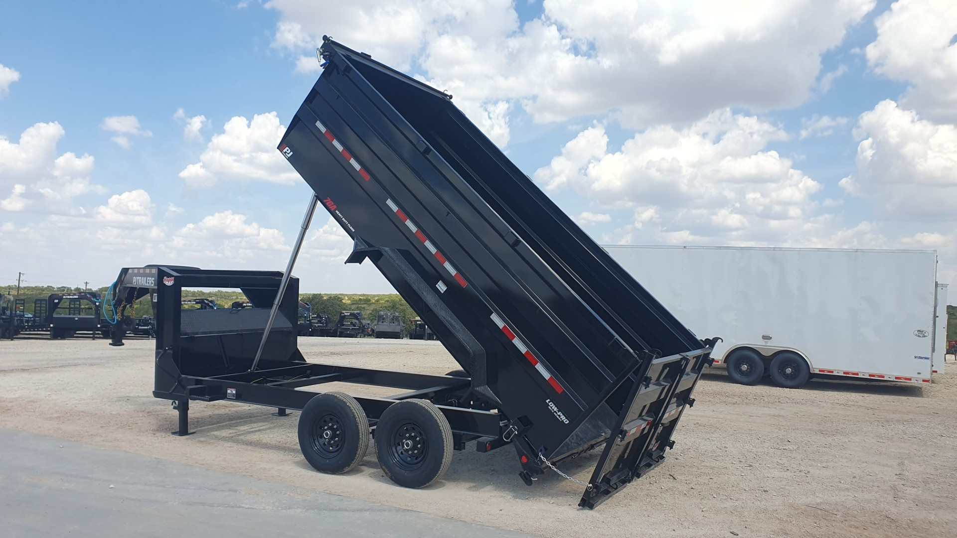 New 2026 PJ 83"x14' GN Tandem Axle Low Pro Telescopic Dump w/ 48" Sides – DT