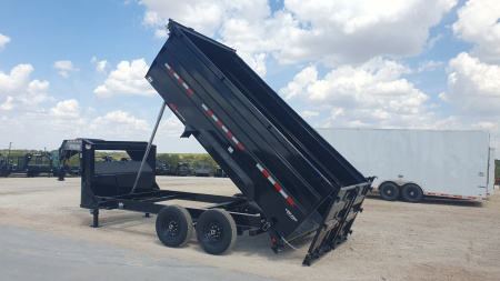New 2026 PJ 83"x14' GN Tandem Axle Low Pro Telescopic Dump w/ 48" Sides – DT