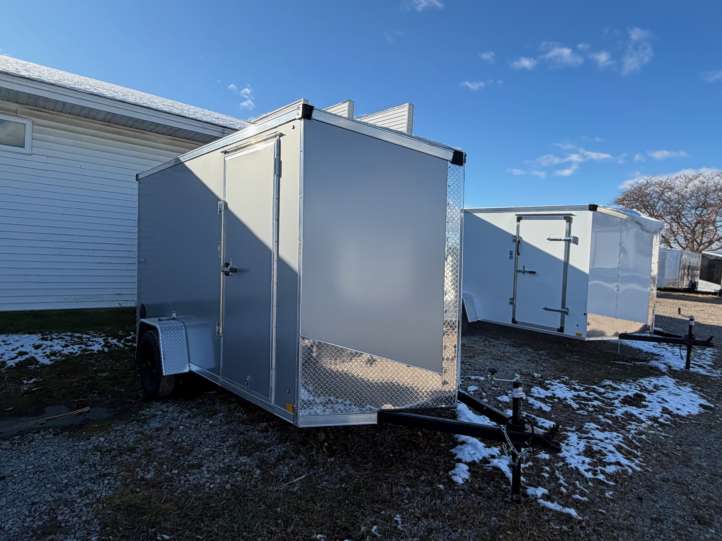 New 2026 6 x 12 Enclosed Trailer with 6ft 6in interior Ramp with UPGRADES