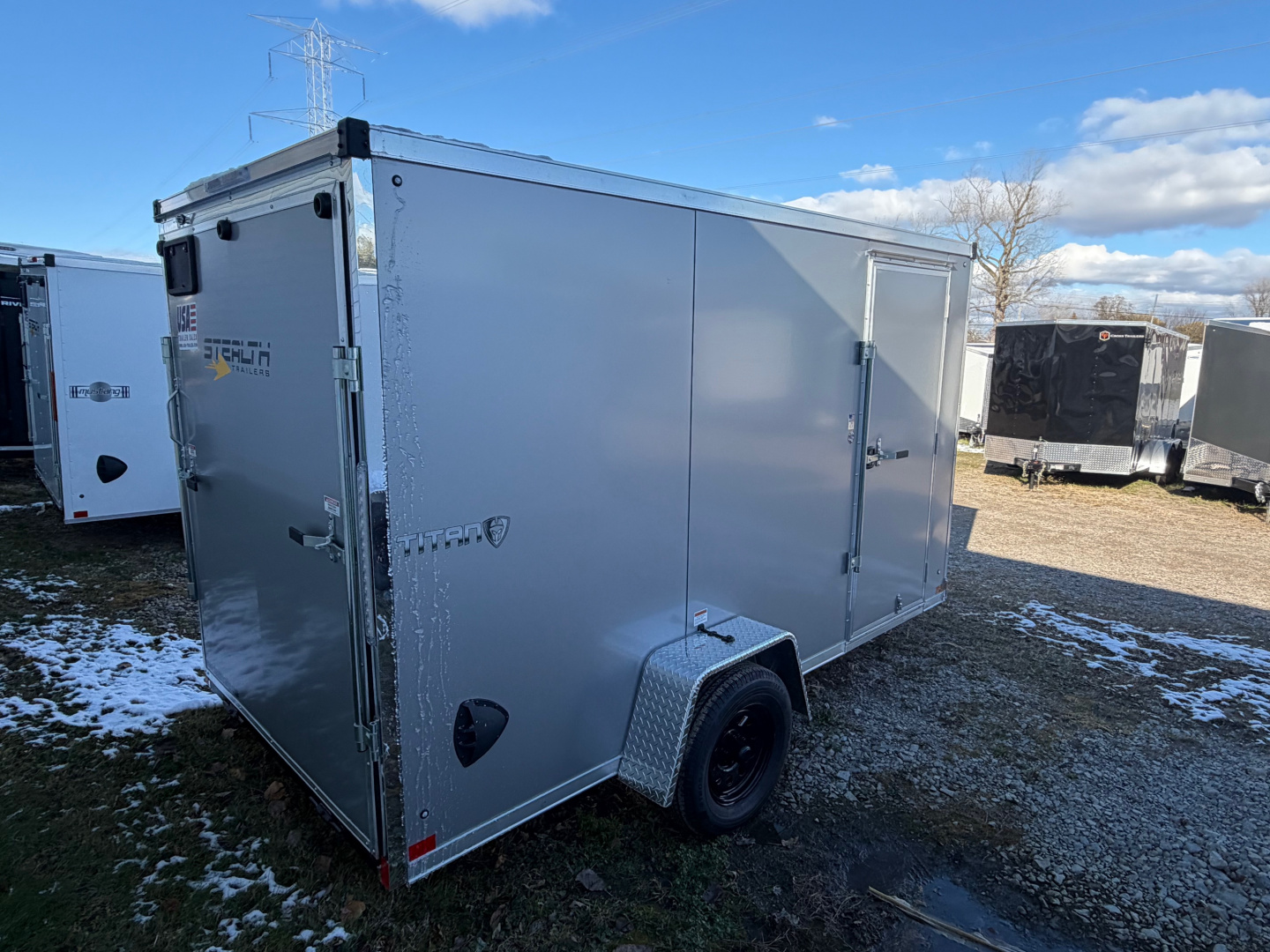 New 2026 6 x 12 Enclosed Trailer with 6ft 6in interior Ramp with UPGRADES