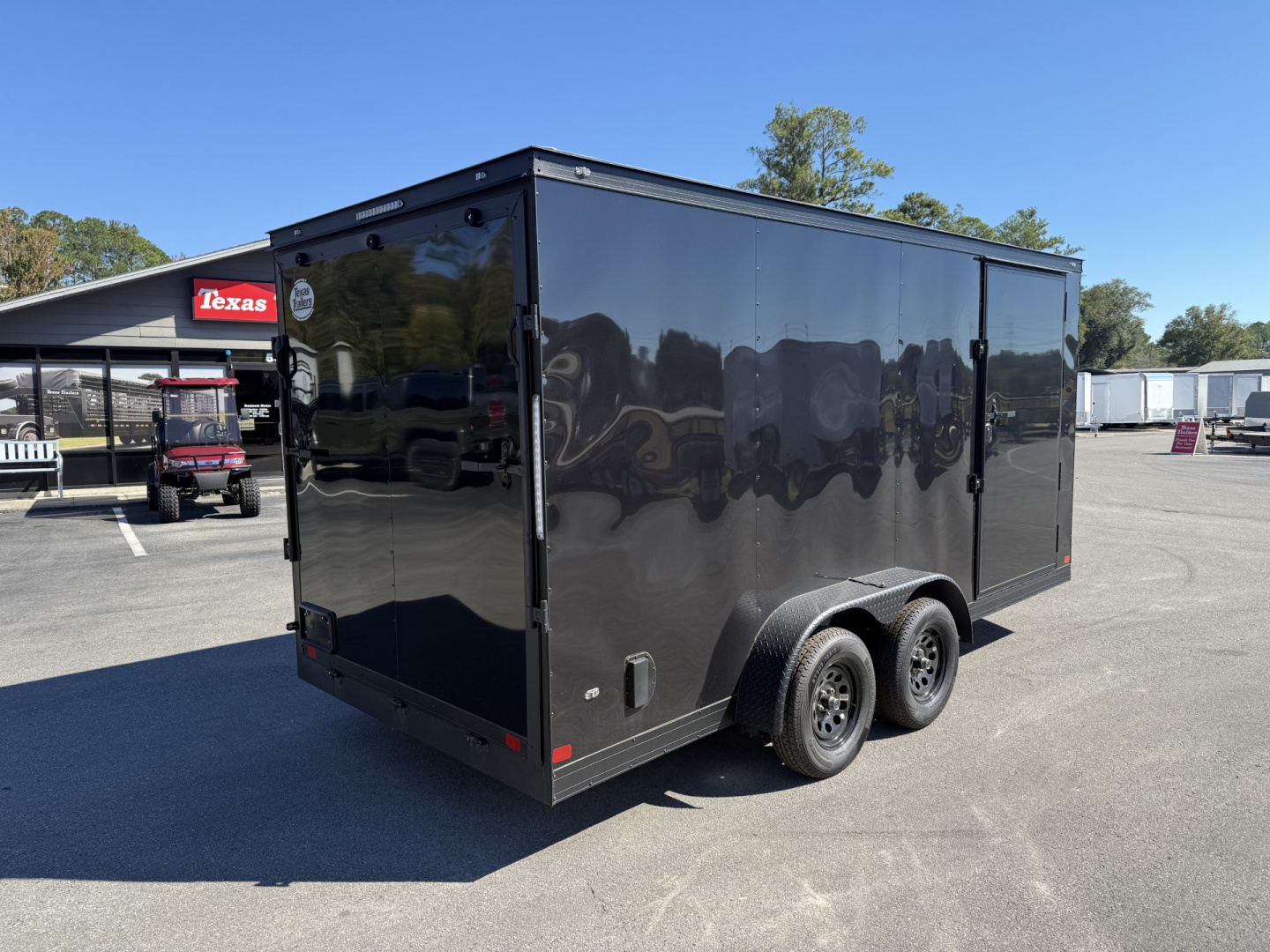 New TX7X16TA2 TEXAS TRAILERS 7' X 16' CARGO / ENCLOSED TRAILER W/ 7' INTERIOR HEIGHT, RAMP DOOR & SIDE DOOR